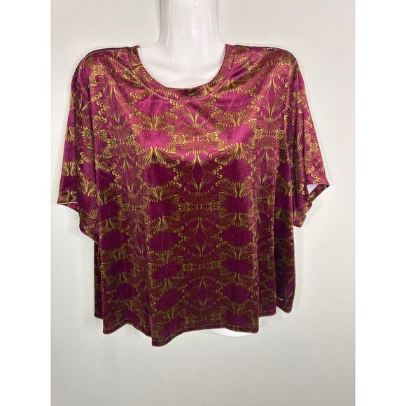 Savage Fenty Women’s Psychedelic Velvet Sleep Top in Dazed 1X NWT - Picture 3 of 10